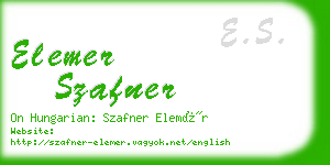 elemer szafner business card